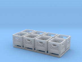Plastic Crate 01. 1:24 Scale in Clear Ultra Fine Detail Plastic