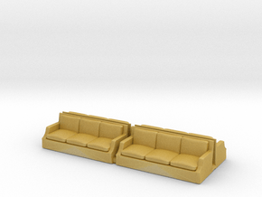 Arm Sofa Ver01. 1:87 Scale (HO) in Tan Fine Detail Plastic