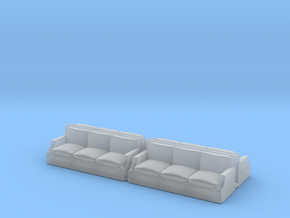 Arm Sofa Ver01. 1:87 Scale (HO) in Clear Ultra Fine Detail Plastic