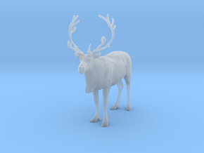 Reindeer 1:22 Standing Male 1 in Clear Ultra Fine Detail Plastic