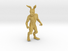 Evil Easter Bunny miniature fantasy games DnD rpg in Tan Fine Detail Plastic