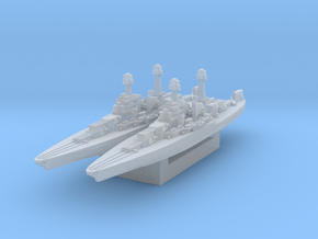 USS California (Axis & Allies) in Clear Ultra Fine Detail Plastic