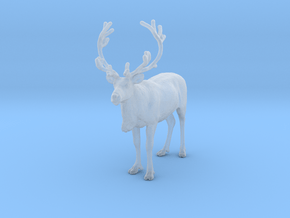 Reindeer 1:48 Standing Male 1 in Clear Ultra Fine Detail Plastic