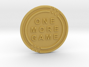 One More Game Decision Coin in Tan Fine Detail Plastic