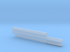 Wakizashi - 1:12 scale - Straight blade - Plain in Clear Ultra Fine Detail Plastic