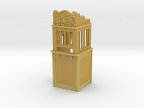 Carnival Ticket Booth 01. 1:24 Scale in Tan Fine Detail Plastic