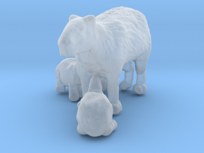 Capybara 1:87 Mother with three young in Clear Ultra Fine Detail Plastic