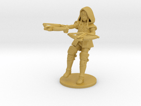 Linkle Dual Crossbows miniature model fantasy game in Tan Fine Detail Plastic
