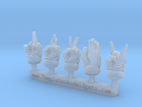 Primaris "Combat Signals" Hands (left) in Clear Ultra Fine Detail Plastic