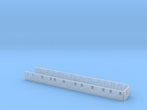 TITANIC 1:200 CAPTAIN'S QUARTERS OUTER DECK WALLS in Clear Ultra Fine Detail Plastic