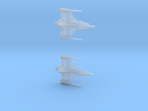 Draconian Hatchet Fighter 2.8in in Clear Ultra Fine Detail Plastic