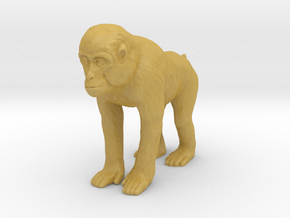Printle Animal Chimpanze 02 - 1/87 in Tan Fine Detail Plastic