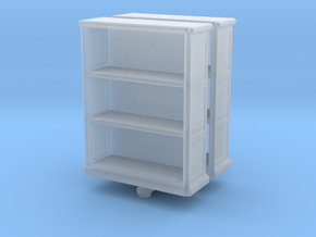 Wooden Bookcase (x2) 1/64 in Clear Ultra Fine Detail Plastic