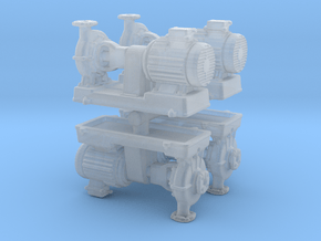 Motor Pump (x4) 1/100 in Clear Ultra Fine Detail Plastic