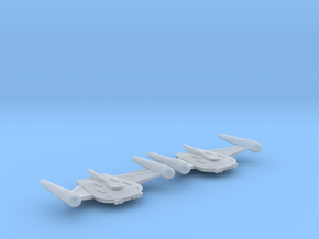 3788 Scale Romulan X-Ship BattleHawk-X Destroyers  in Clear Ultra Fine Detail Plastic