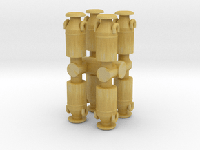 Steel Milk Churn (x8) 1/64 in Tan Fine Detail Plastic