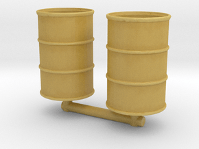 Oil Barrel (open) (x2) 1/43 in Tan Fine Detail Plastic