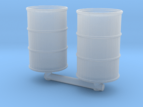Oil Barrel (open) (x2) 1/43 in Clear Ultra Fine Detail Plastic