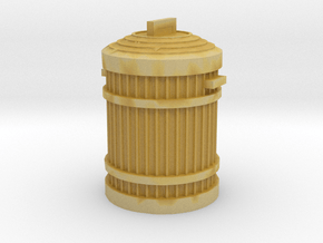 Garbage Can 1/24 in Tan Fine Detail Plastic