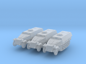 Sdkfz 251 Closed Concept (x3) 1/285 in Clear Ultra Fine Detail Plastic