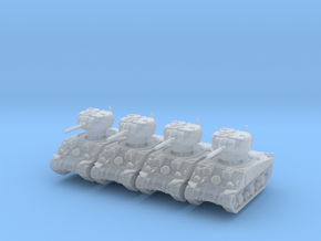 Sherman V tank (x4) 1/200 in Clear Ultra Fine Detail Plastic