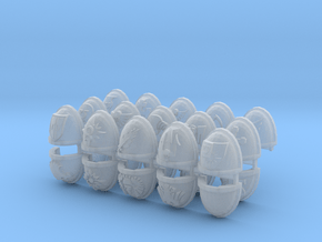 Commission 215 shoulder pads x25 in Clear Ultra Fine Detail Plastic