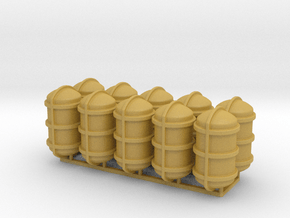 Life Rafts x 24 - No support frames - 1/48 in Tan Fine Detail Plastic