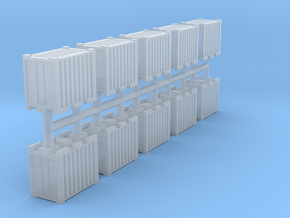 USMC Quadcon Container in 1/350 (10pcs.) in Clear Ultra Fine Detail Plastic