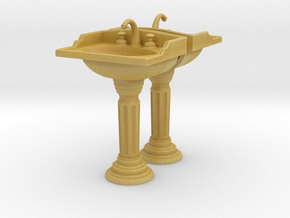 Toilet Sink Ver02. 1:24 Scale in Tan Fine Detail Plastic