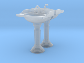 Toilet Sink Ver02. 1:24 Scale in Clear Ultra Fine Detail Plastic