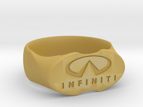 Infinity Ring  in Tan Fine Detail Plastic