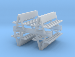 Benches in Clear Ultra Fine Detail Plastic