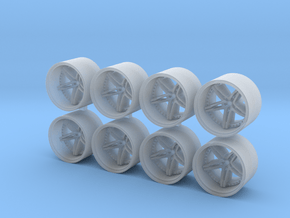 SV10 815-55 1/64 Scale Wheels in Clear Ultra Fine Detail Plastic