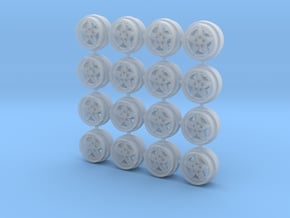 1/64 Scale Lancia Coffin Spokes 8MM OD - 4 sets in Clear Ultra Fine Detail Plastic