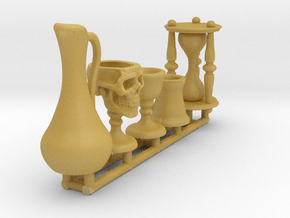 Skull chalice set for 1:18 figures in Tan Fine Detail Plastic