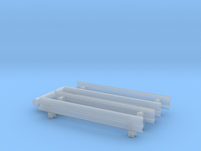 Guard Rail (x4) 1/100 in Clear Ultra Fine Detail Plastic