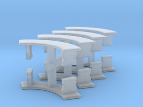 Curved Garden Bench (x8) 1/87 in Clear Ultra Fine Detail Plastic
