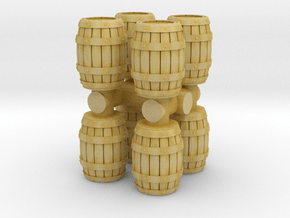 Wooden Barrel (x8) 1/87 in Tan Fine Detail Plastic