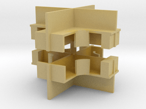 2x2 Office Cubicle (x2) 1/160 in Tan Fine Detail Plastic