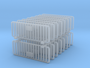 Crowd Control Barrier (x16) 1/100 in Clear Ultra Fine Detail Plastic