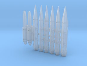 set of 6 AMM-112SQ with triple pylons (1:72 scale) in Clear Ultra Fine Detail Plastic