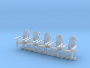 Chair 14. 1:64  Scale (S) x5 units in Clear Ultra Fine Detail Plastic