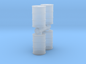Oil Barrel (x4) 1/43 in Clear Ultra Fine Detail Plastic