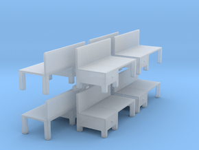 Workbench Table (x8) 1/285 in Clear Ultra Fine Detail Plastic