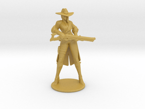 OW Ashe Cowgirl miniature model fantasy games dnd in Tan Fine Detail Plastic