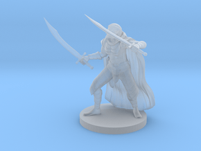 Elf Male Two Sword Ranger 3 in Clear Ultra Fine Detail Plastic