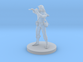 Elven Male Bard with Flute in Clear Ultra Fine Detail Plastic