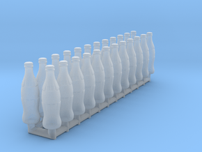 Soda bottles 01. 1:12 Scale  in Clear Ultra Fine Detail Plastic