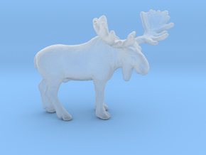 Moose Elk miniature model fantasy games rpg dnd in Clear Ultra Fine Detail Plastic