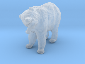 Grizzly Bear 1:87 Female with Salmon in Clear Ultra Fine Detail Plastic